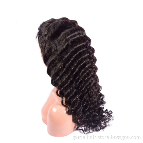 Loose Deep Wave Human Hair Lace Wig Vendors Wholesale Cheap Peruvian Hair Pre Plucked Swiss Lace Frontal Wig For Black Women